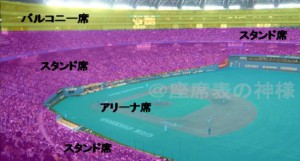 京セラドームの座席の種類
